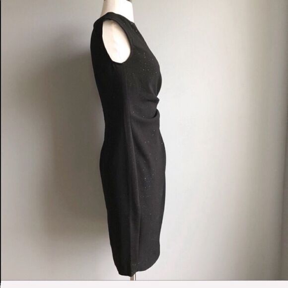 The Limited Black Gold Sparkle Cocktail Mini Dress Party Size XL Sheath Classic - Picture 3 of 9